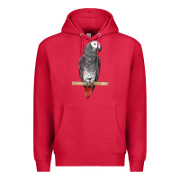 Cardinal African Gray Parrot Bird Premium Hoodie - LillyAllenDesigns