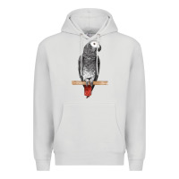 Dove Grey African Gray Parrot Bird Premium Hoodie - LillyAllenDesigns