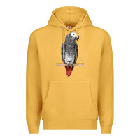 Mustard African Gray Parrot Bird Premium Hoodie - LillyAllenDesigns