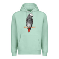Seafoam African Gray Parrot Bird Premium Hoodie - LillyAllenDesigns