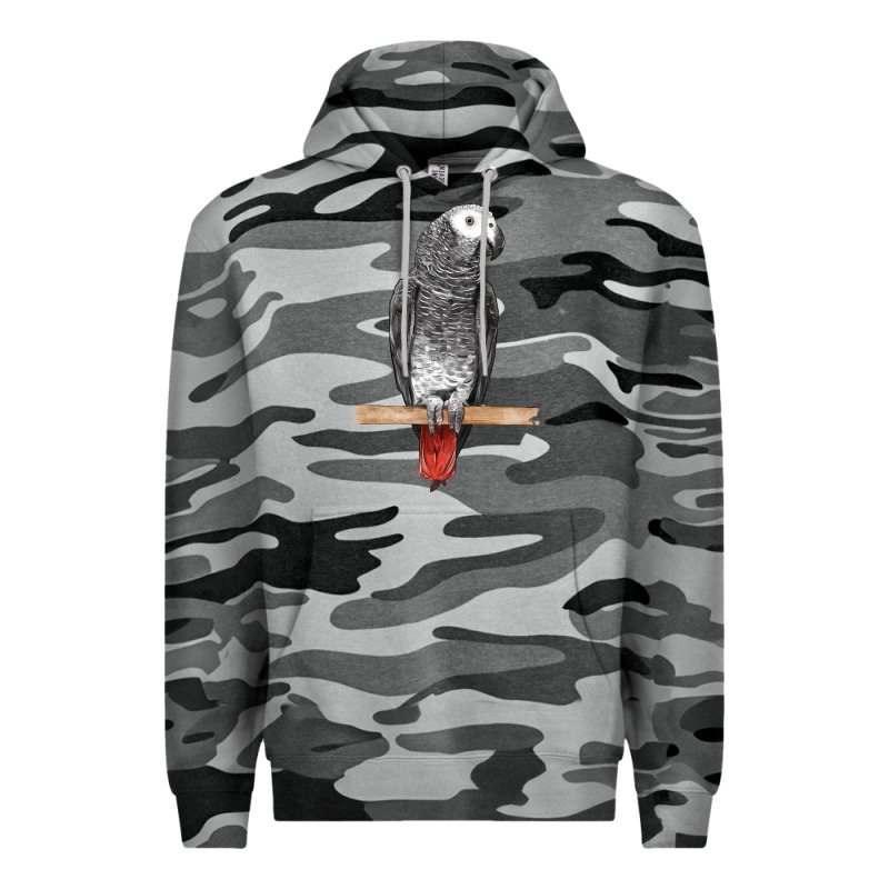 African Gray Parrot Bird Premium Hoodie by LillyAllenDesigns | Teevron