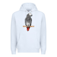 White African Gray Parrot Bird Premium Hoodie - LillyAllenDesigns