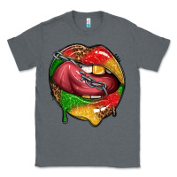 Charcoal Heather juneteenth day lips Classic Tee - texasbilliewilder