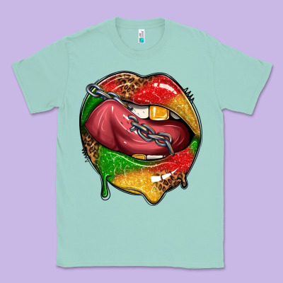 Classic Tee juneteenth day lips