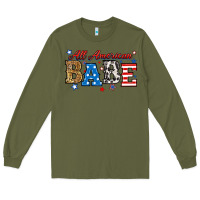 Army Green all american babe Long Sleeve Tee - RanaPortraitStore