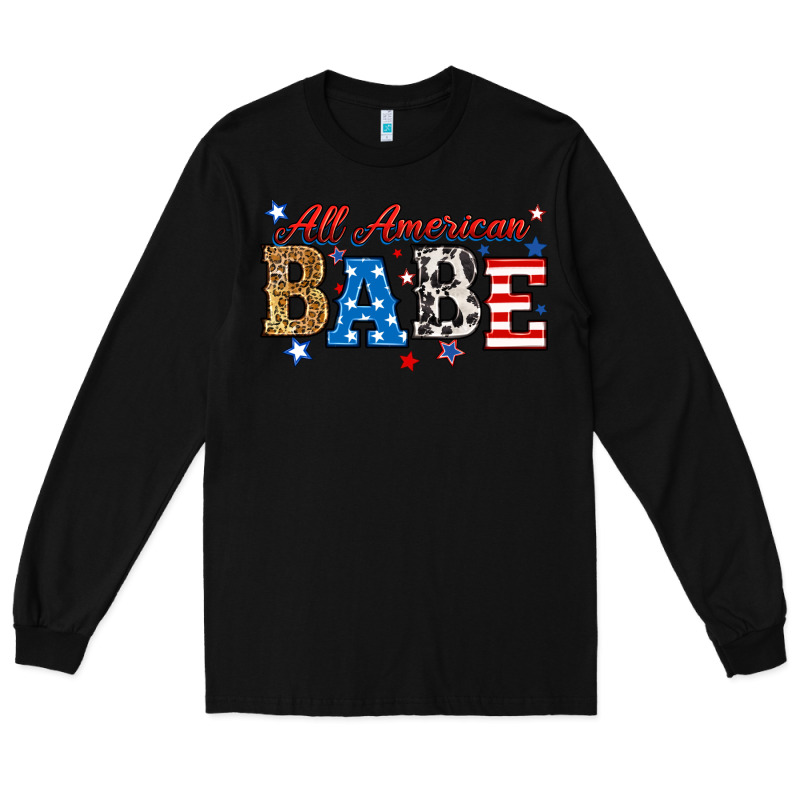 All American Babe Long Sleeve Tee by RanaPortraitStore | Teevron