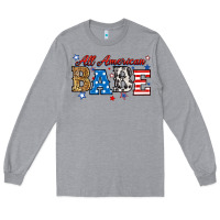 Heather Grey all american babe Long Sleeve Tee - RanaPortraitStore