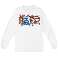 White all american babe Long Sleeve Tee - RanaPortraitStore