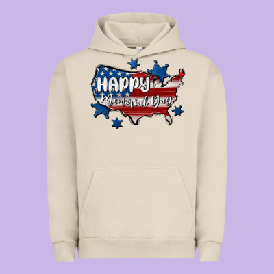 Happy Memorial Day Usa Urban Hoodie Designed By Maliassmallbusiness