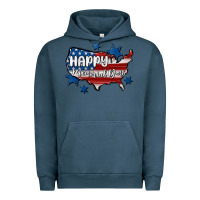 Pigment Midnight Navy happy memorial day usa Urban Hoodie - MaliasSmallBusiness
