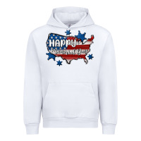 White happy memorial day usa Urban Hoodie - MaliasSmallBusiness