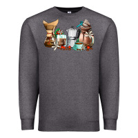Charcoal Heather coffee tools coffee cups Premium Sweatshirt - AdoDesignShop