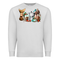 Dove Grey coffee tools coffee cups Premium Sweatshirt - AdoDesignShop