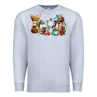 Heather Grey coffee tools coffee cups Premium Sweatshirt - AdoDesignShop