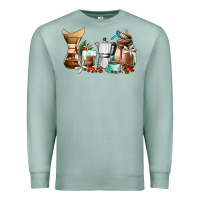 Seafoam coffee tools coffee cups Premium Sweatshirt - AdoDesignShop