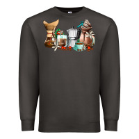 Smoke coffee tools coffee cups Premium Sweatshirt - AdoDesignShop
