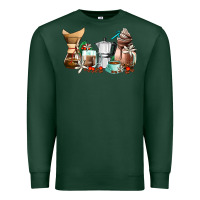 Sports Green coffee tools coffee cups Premium Sweatshirt - AdoDesignShop
