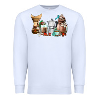 White coffee tools coffee cups Premium Sweatshirt - AdoDesignShop