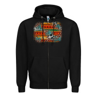 Black leopard aztec background Zipper Hoodie - Zillion Design Studio