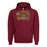 Burgundy leopard aztec background Zipper Hoodie - Zillion Design Studio