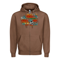 Chestnut leopard aztec background Zipper Hoodie - Zillion Design Studio