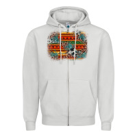 Dove Grey leopard aztec background Zipper Hoodie - Zillion Design Studio