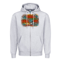 Heather Grey leopard aztec background Zipper Hoodie - Zillion Design Studio