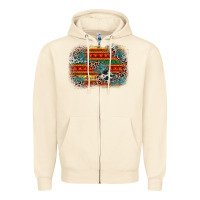 Sandshell leopard aztec background Zipper Hoodie - Zillion Design Studio