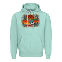 Seafoam leopard aztec background Zipper Hoodie - Zillion Design Studio