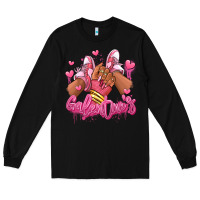 Black galentines afro girl sneakers Long Sleeve Tee - RanaPortraitStore