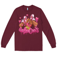 Burgundy galentines afro girl sneakers Long Sleeve Tee - RanaPortraitStore