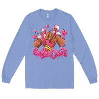 Colony Blue galentines afro girl sneakers Long Sleeve Tee - RanaPortraitStore