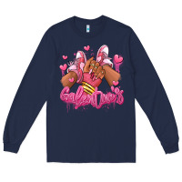 Navy galentines afro girl sneakers Long Sleeve Tee - RanaPortraitStore