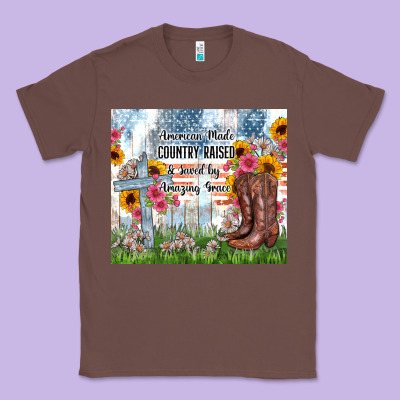 Classic Tee christian western american made country raised