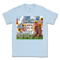 Dusty Blue christian western american made country raised Classic Tee - Zillion Design Studio