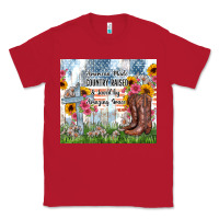 Red christian western american made country raised Classic Tee - Zillion Design Studio