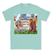 Seafoam christian western american made country raised Classic Tee - Zillion Design Studio
