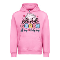 Fuchsia Pink volleyball coach all day every day Urban Hoodie - MaliasSmallBusiness