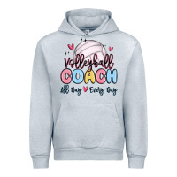 Heather Grey volleyball coach all day every day Urban Hoodie - MaliasSmallBusiness