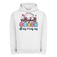 Pigment Lunar Rock volleyball coach all day every day Urban Hoodie - MaliasSmallBusiness