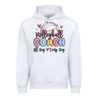 White volleyball coach all day every day Urban Hoodie - MaliasSmallBusiness