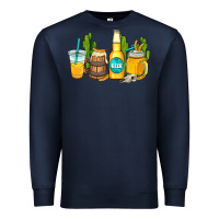 Navy beer coffee cups Premium Sweatshirt - AdoDesignShop
