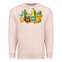 Pale Pink beer coffee cups Premium Sweatshirt - AdoDesignShop
