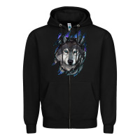 Black wolf scratch mark Zipper Hoodie - RanaPortraitStore