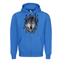 True Royal wolf scratch mark Zipper Hoodie - RanaPortraitStore