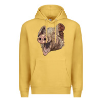 Antique Gold american yorkshire pig face Premium Hoodie - LillyAllenDesigns