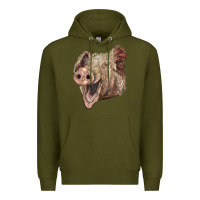 Army Green american yorkshire pig face Premium Hoodie - LillyAllenDesigns