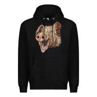 Black american yorkshire pig face Premium Hoodie - LillyAllenDesigns