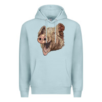 Blue Mist american yorkshire pig face Premium Hoodie - LillyAllenDesigns