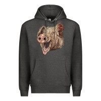 Charcoal Heather american yorkshire pig face Premium Hoodie - LillyAllenDesigns